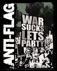 Anti Flag- War Sucks Let's Party sticker (st440)