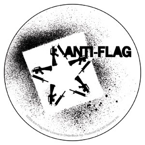 Anti Flag- Gun Star Stencil sticker (st447)