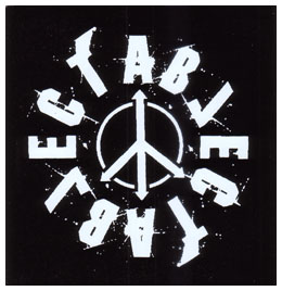 Abject- Peace Logo sticker (st252)