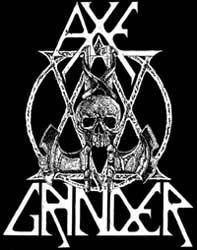 Axegrinder- Skull & Axes sticker (st316) 