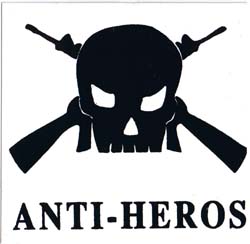 Anti Heros- Skull & Guns sticker (st762)