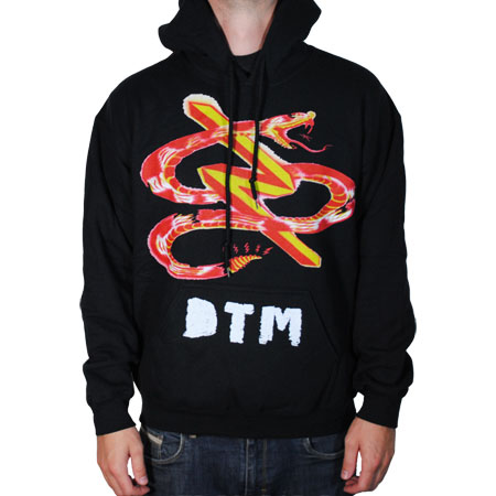 Dead To Me- Snake on a black hooded sweatshirt