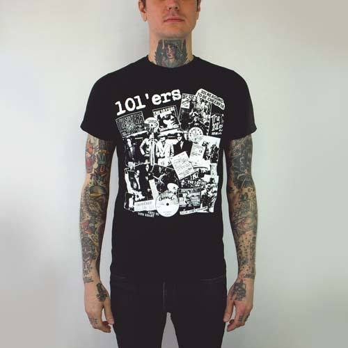101'ers- Collage on a black guys slim fit shirt