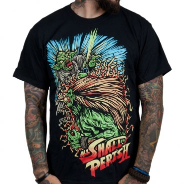 All Shall Perish- Street Fighter on a black shirt