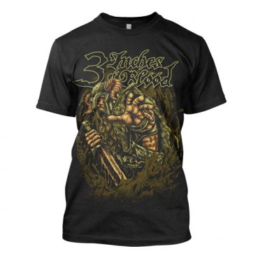 3 Inches Of Blood- Swamp Warrior on a black shirt