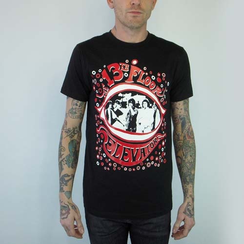 13th Floor Elevators- Band Pic on a black slim fit shirt