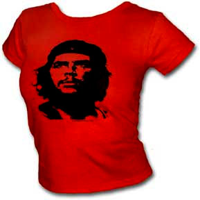 Che Guevara- Classic Pic on a red girls fitted shirt