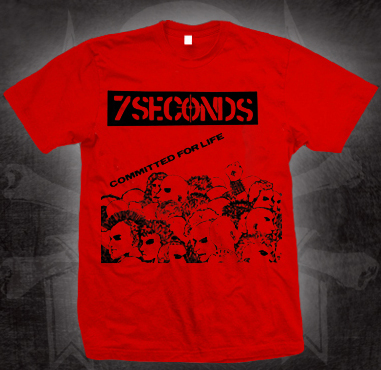 7 Seconds- Committed For Life on a red shirt