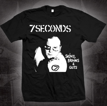 7 Seconds- Skins Brains Guts on a black shirt