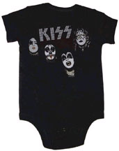 Kiss- Faces on a black onesie (S- 6m, M- 12m, L- 18m, XL- 24m) (Sale price!)