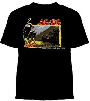 AC/DC- And It Came To Pass That Rock & Roll Was Born on a black shirt (Sale price!)