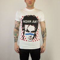 Adam Ant- Face on a white slim fit shirt