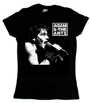 Adam & The Ants- Live Pic on a black girls fitted shirt