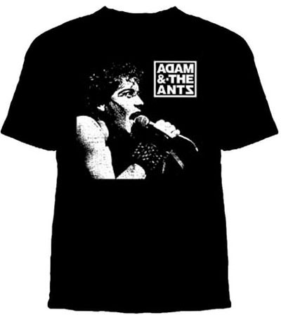 Adam & The Ants- Live Pic on a black shirt