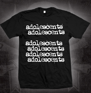 Adolescents- Repeating Logo on a black shirt