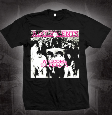 Adolescents- Welcome To Reality on a black shirt