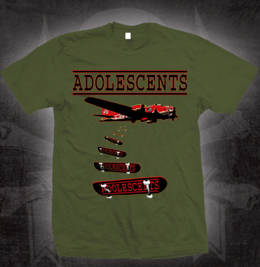 Adolescents- Bomber on an army green shirt