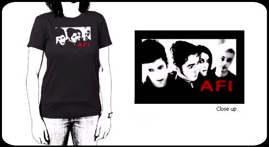 AFI- Band Pic on a black girls fitted shirt (Sale price!)