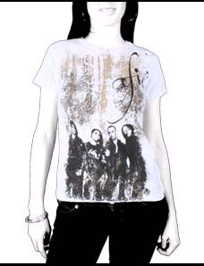 AFI- Photo Fade on a white fitted girls shirt (Sale price!)