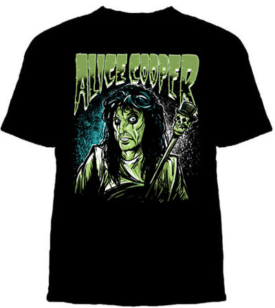 Alice Cooper- Inked on a black shirt