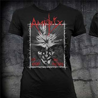 Amebix- No Gods No Masters on front & back on a black girls fitted shirt