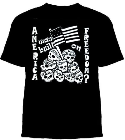 America Was Built On Freedom? on a black shirt