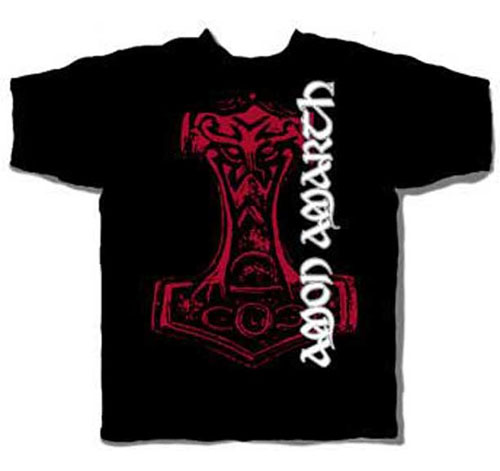 Amon Amarth- Hammer Of Thor on a black shirt