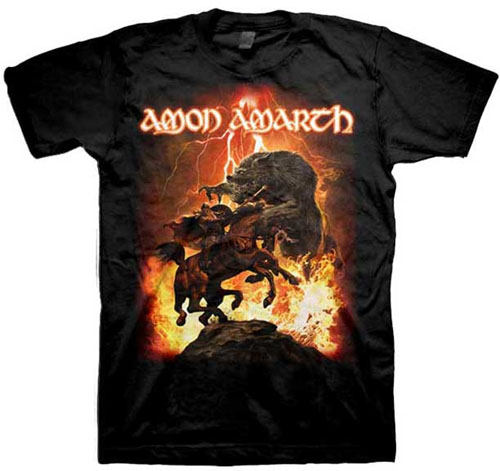 Amon Amarth- Fenriz on a black shirt
