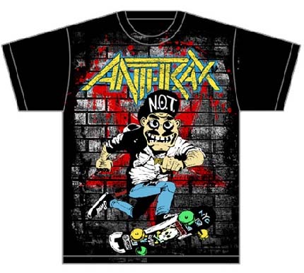 Anthrax- Skater on a black shirt