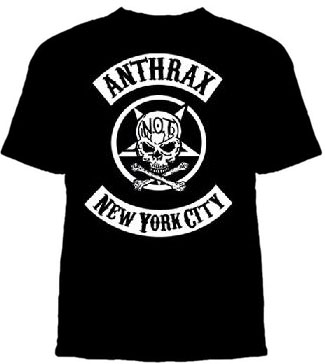 Anthrax- NYC Biker Crest on a black shirt