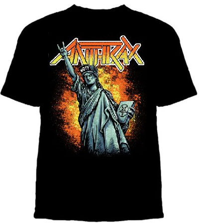 Anthrax- Statue Of Liberty on a black shirt