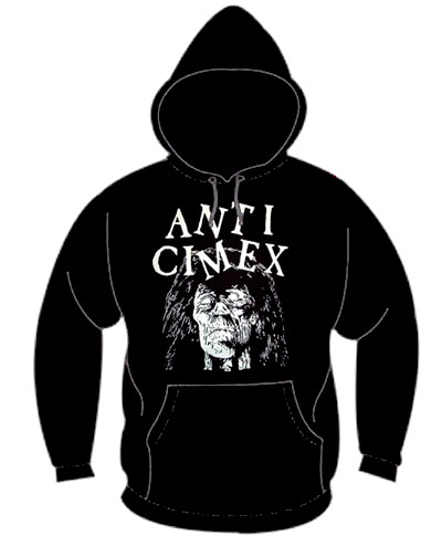 Anti Cimex- Corpse Head on a black hooded sweatshirt