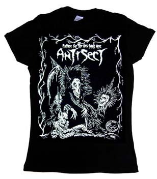 Antisect- Prepare For The New Dark Age on a black girls fitted shirt