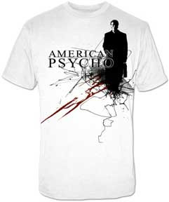 American Psycho- Patrick Bateman on a white shirt (Sale price!)