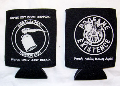 Appalachian Terror Unit- We're Not Done Drinking beer koozie