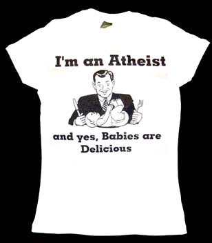 I'm An Atheist on a white girls fitted shirt