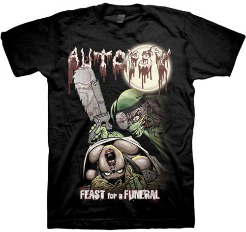 Autopsy- Feast For A Funeral on a black shirt
