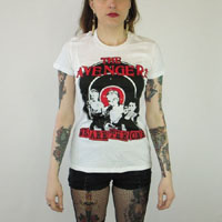 Avengers- We Are The One on a white girls fitted shirt