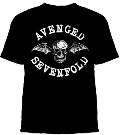 Avenged Sevenfold- Deathbat on a black shirt