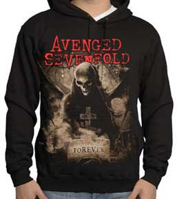 Avenged Sevenfold- Forever on a black hooded sweatshirt