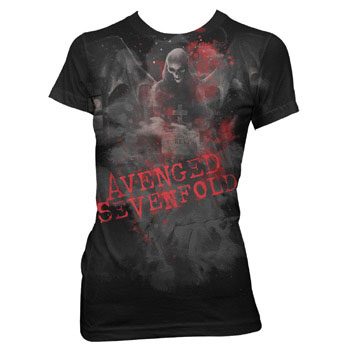 Avenged Sevenfold- Cemetary Dreamscape on a black girls fitted shirt