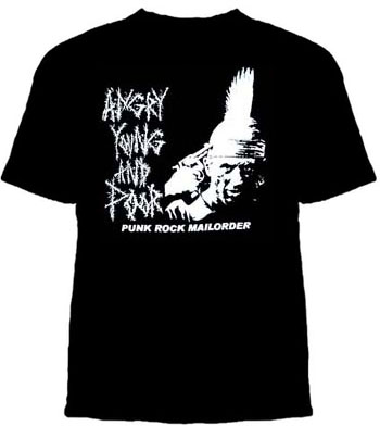 Angry Young And Poor- Gun To Head (Deer Hunter) on a black shirt