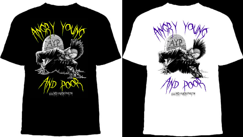 Angry Young And Poor- Zombie With Mouse shirt