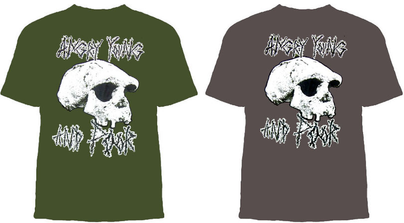Angry Young And Poor- Skull on a colored shirt