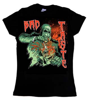 Bad Taste- Dig In on a black girls fitted shirt
