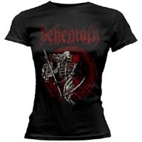 Behemoth- Skeleton on a black girls fitted shirt