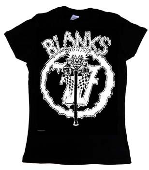 Blanks 77- Pogo Punk on a black girls fitted shirt