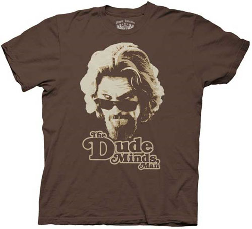 Big Lebowski- The Dude Minds, Man on a chestnut shirt