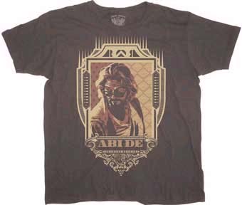 Big Lebowski- Abide on a charcoal shirt