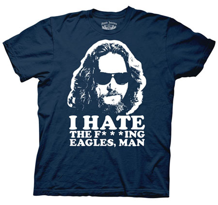 Big Lebowski- I Hate The F***ing Eagles, Man on a blue shirt